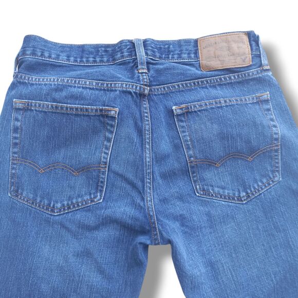 American Eagle Original Straight Denim Jeans-Size 29 X 30-Medium Wash-Mid Rise - Picture 5 of 9